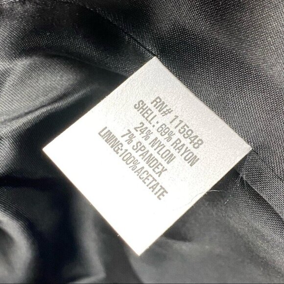 Joan Vass Women's Black Minimalist Open Front Designer Career Blazer Size 1X/C44 - Picture 8 of 9